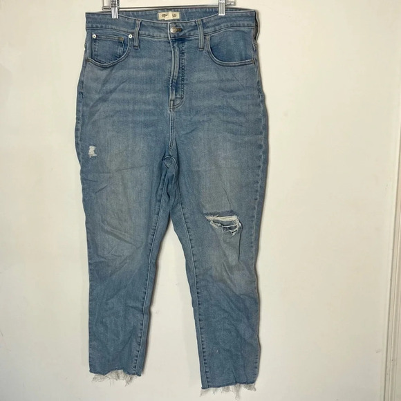 Madewell The Curvy Perfect Vintage Jean Destroyed Edition 12 Tall - Picture 2 of 8